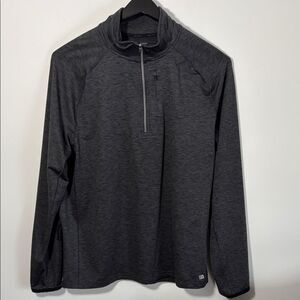 VRST Men's Charcoal Quarter-Zip Tech Jacket - L